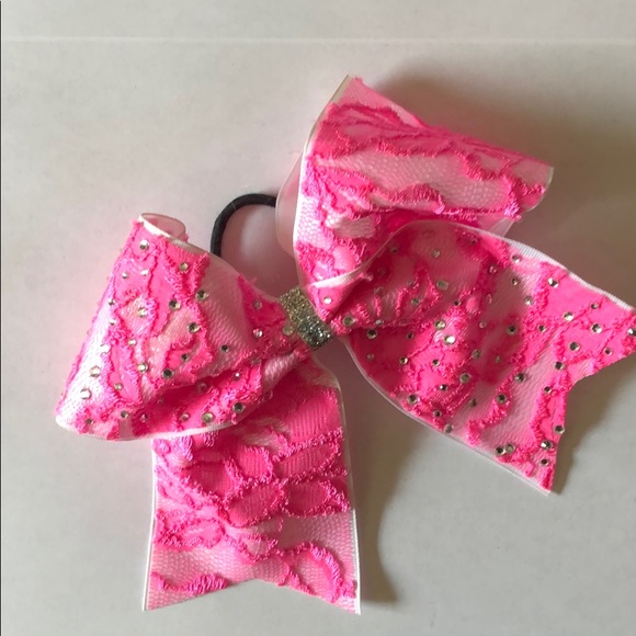 🎀 Bow - Pink Lace. - Picture 1 of 4